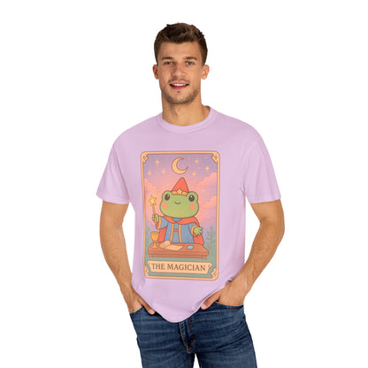 Unisex Garment-Dyed T-Shirt | Adorable Graphic T-shirt | Tarotoads! - “The Magician"