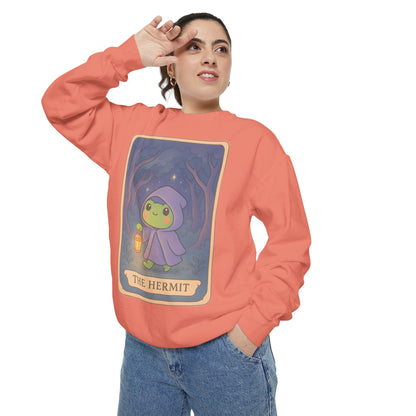 Cozy Tarotoads "The Hermit" Unisex Sweatshirt | Gift for Tarot Lovers, Astrology Apparel, Casual Everyday Wear