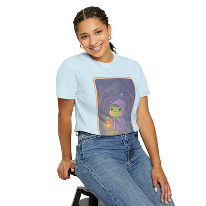 Cute Tarotoads "The Hermit" Unisex T-Shirt | Great for Halloween, Warm And Cozy, Great Gift Idea, Astrology Apparel, Unique Tarot Graphic T-Shirt, Good For Cold Weather