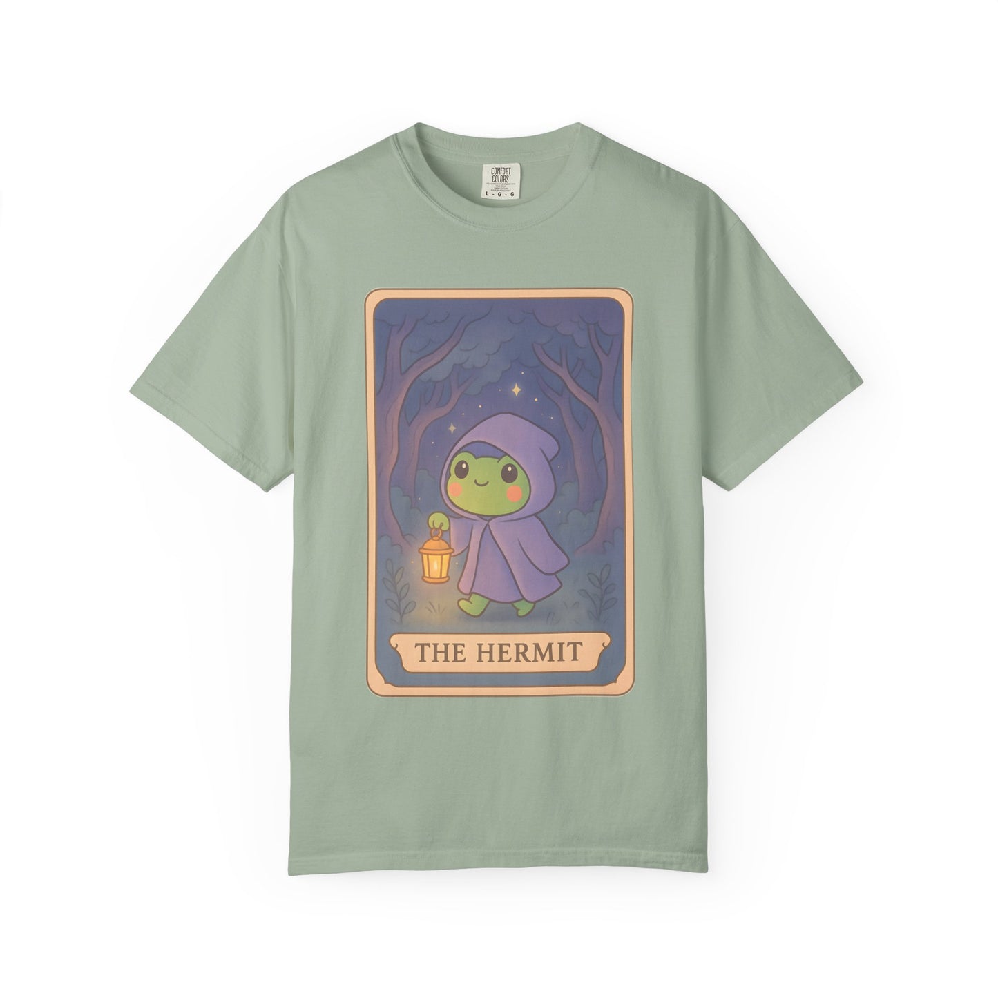 Cute Tarotoads "The Hermit" Unisex T-Shirt | Great for Halloween, Warm And Cozy, Great Gift Idea, Astrology Apparel, Unique Tarot Graphic T-Shirt, Good For Cold Weather