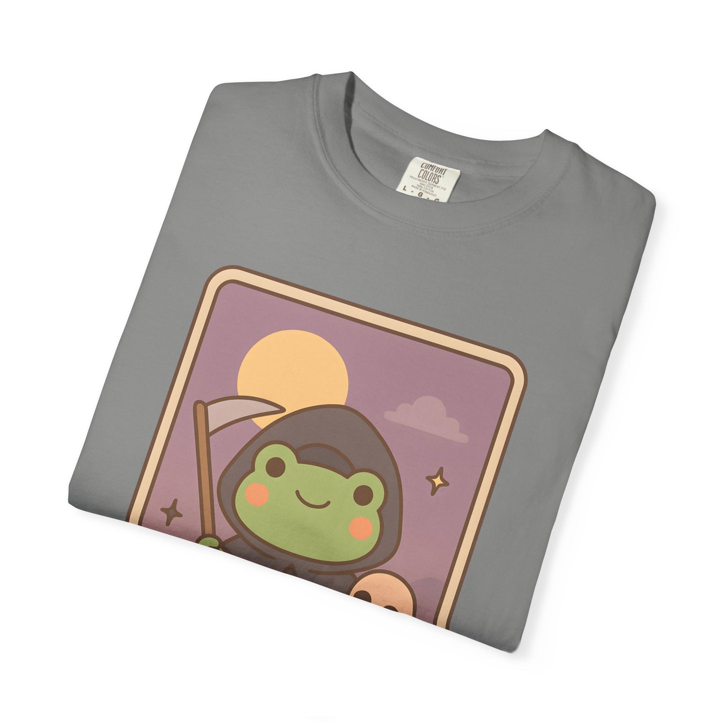 Unisex Garment-Dyed T-Shirt | Adorable Graphic T-shirt | Tarotoads! - “Death"