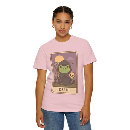 Unisex Garment-Dyed T-Shirt | Adorable Graphic T-shirt | Tarotoads! - “Death"