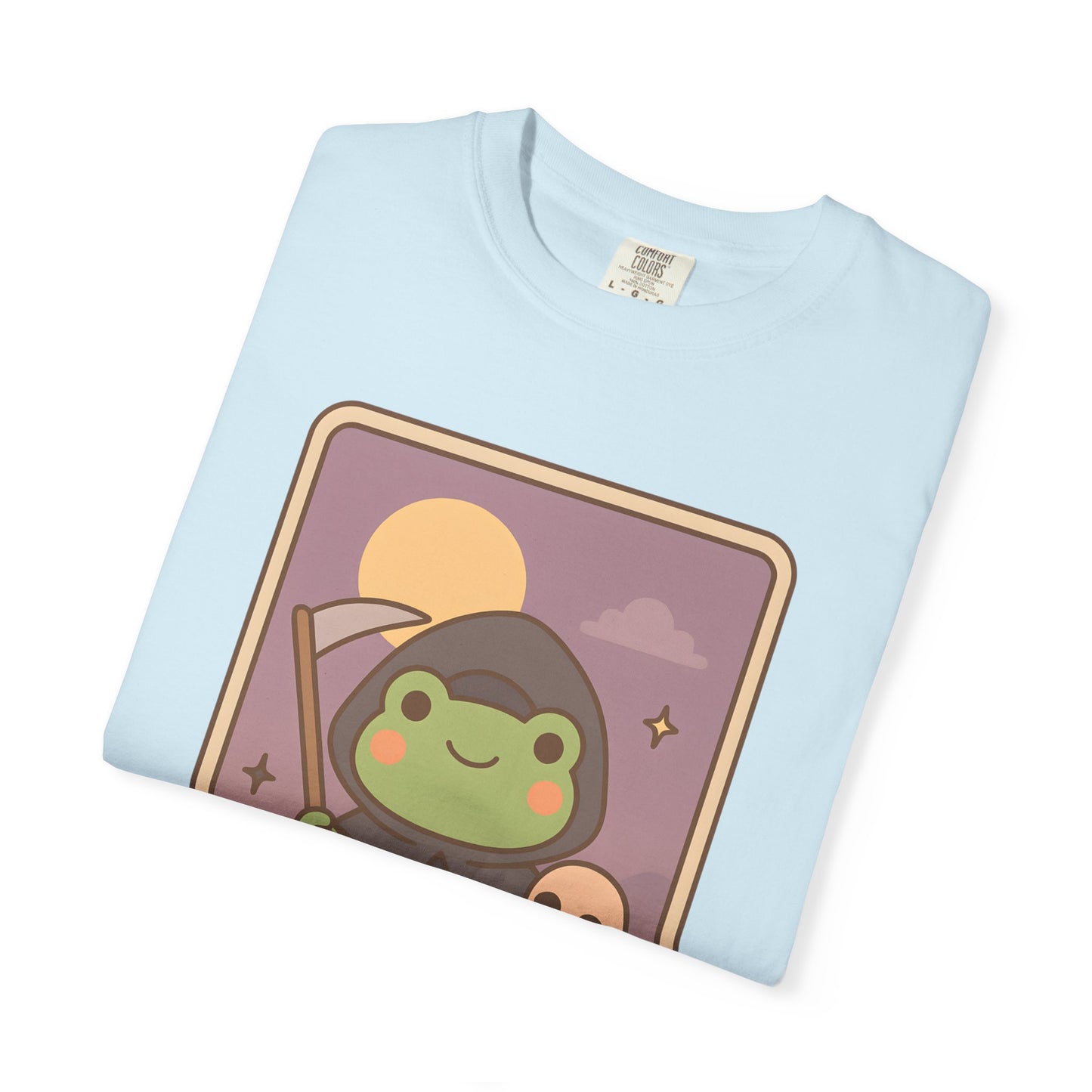 Unisex Garment-Dyed T-Shirt | Adorable Graphic T-shirt | Tarotoads! - “Death"