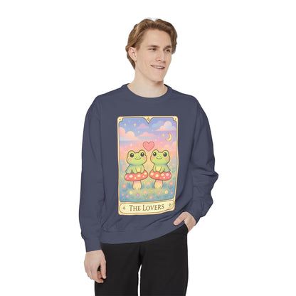Cozy Tarotoads "The Lovers" Unisex Sweatshirt | Astrology Apparel, Perfect for Halloween, Gift for Friends Family, Great For Frog and Tarot Lovers, Great For Cold Weather