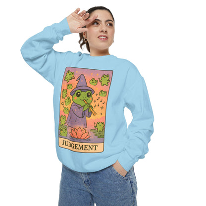 Cozy Tarotoads "Judgement" Unisex Sweatshirt | Astrology Apparel, Perfect for Casual Wear, Gift for Friends Family, Great For Frog and Tarot Lovers, Unisex Apparel