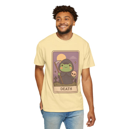Unisex Garment-Dyed T-Shirt | Adorable Graphic T-shirt | Tarotoads! - “Death"